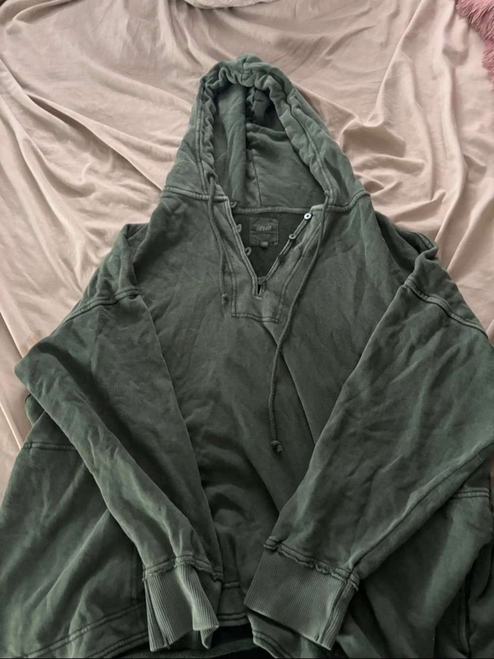 aerie Olive Green Pullover Hoodie - Picture 1 of 1